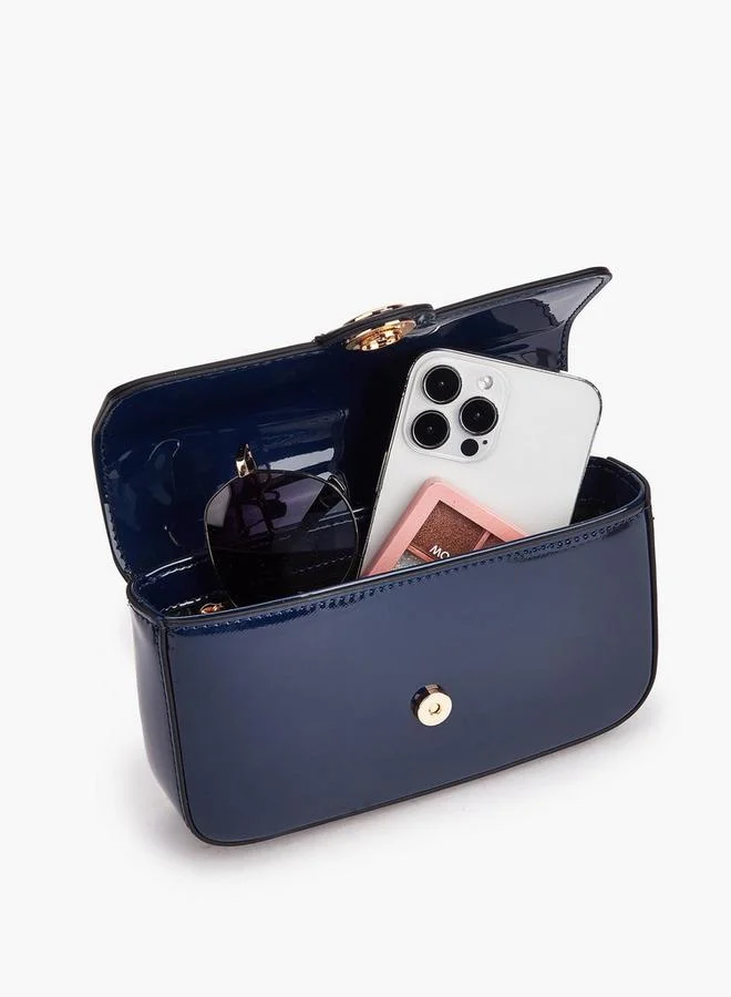 Celeste Solid Crossbody Bag with Chain Strap